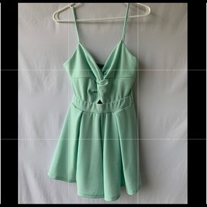 NEW-Mint romper shorts with front cut-out